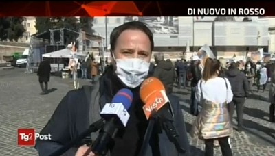 Antonio Sorrento, Tg2, pin, Roma, Piazza del Popolo