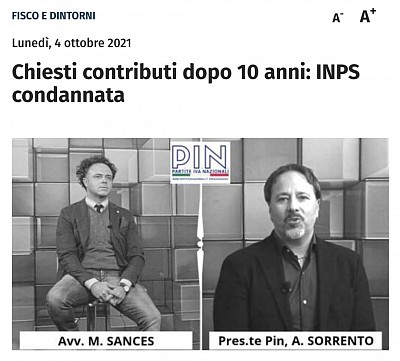 Avv. Matteo Sances, Dr. Antonio Sorrento