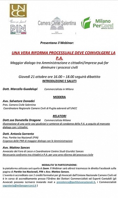 Webinar, Antonio Sorrento, Partite Iva Nazionali