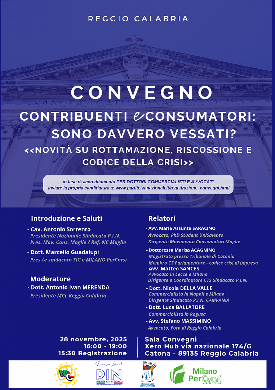 Convegno a Reggio Calabria, Xero Hub, via Nazionale 174/G Catona - Sala Convegni