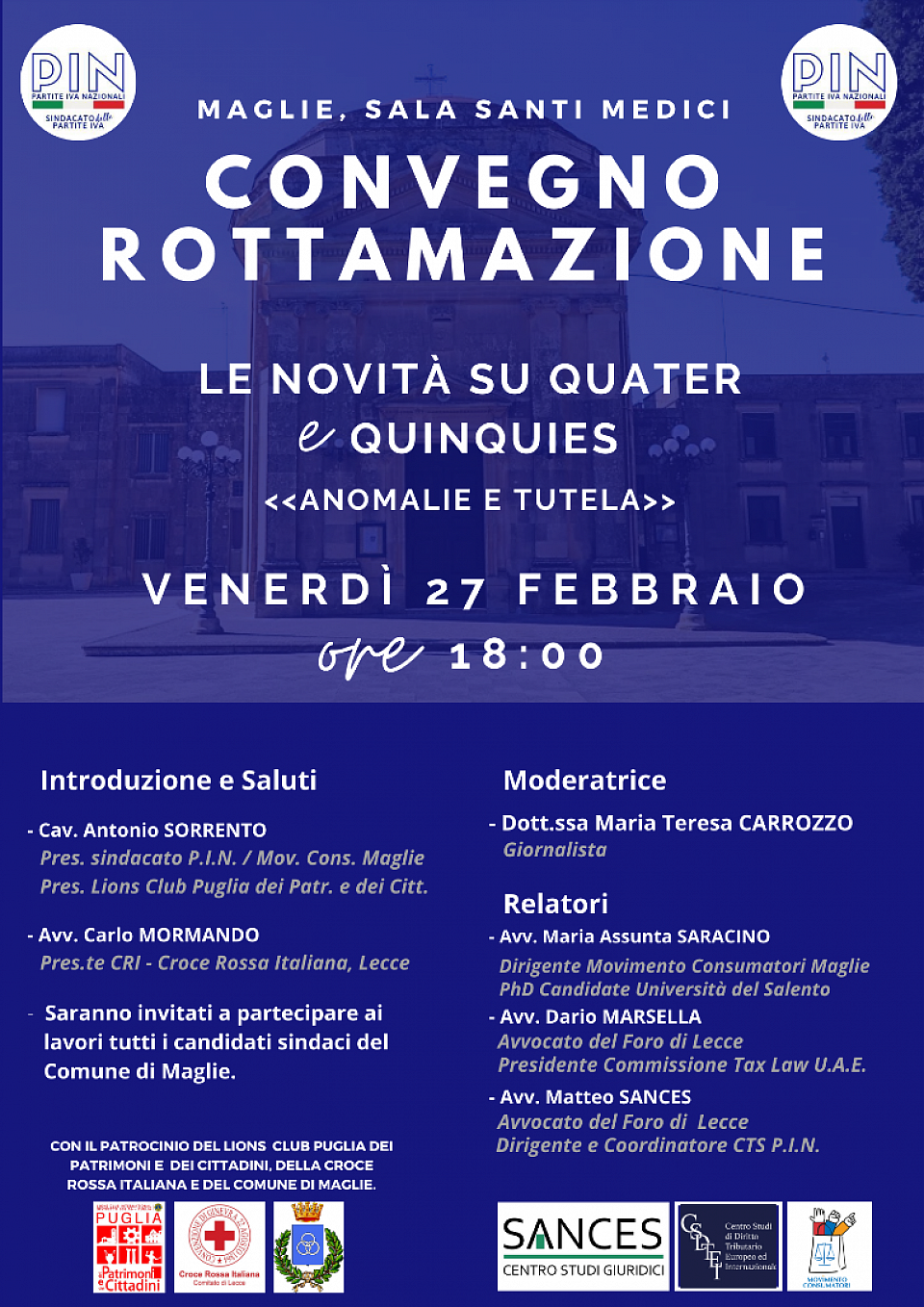 Convegno in Puglia, a Maglie (LE) - Sala SS. MEDICI